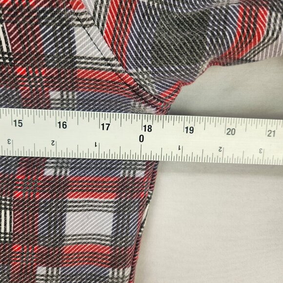 Volcom Zip Up Hoodie Women's Med Plaid Fleece Lined Red Black Street Wear Heavy - Picture 6 of 7